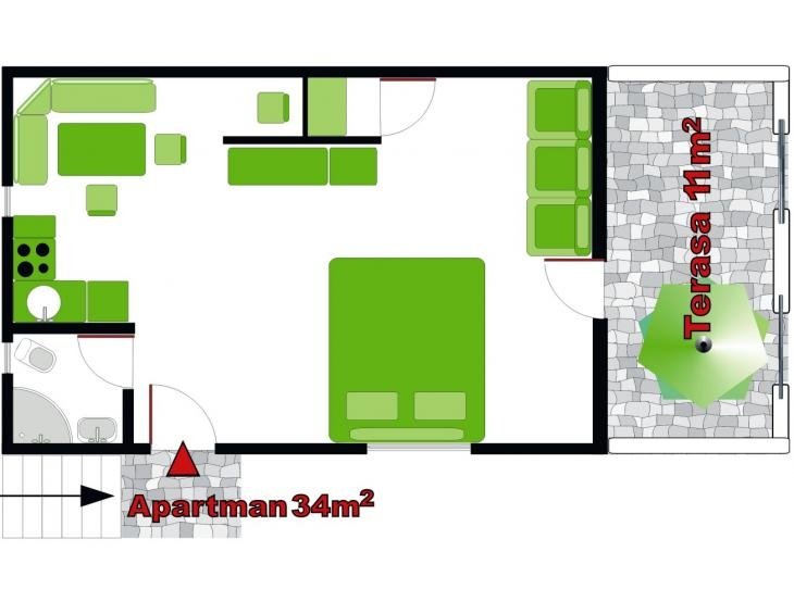 APARTMAN zeleni